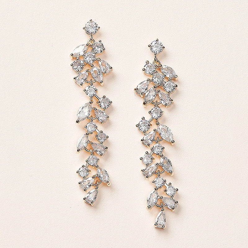 European And American Fashion Luxury Zircon Earrings - FASHIONKULTUR
