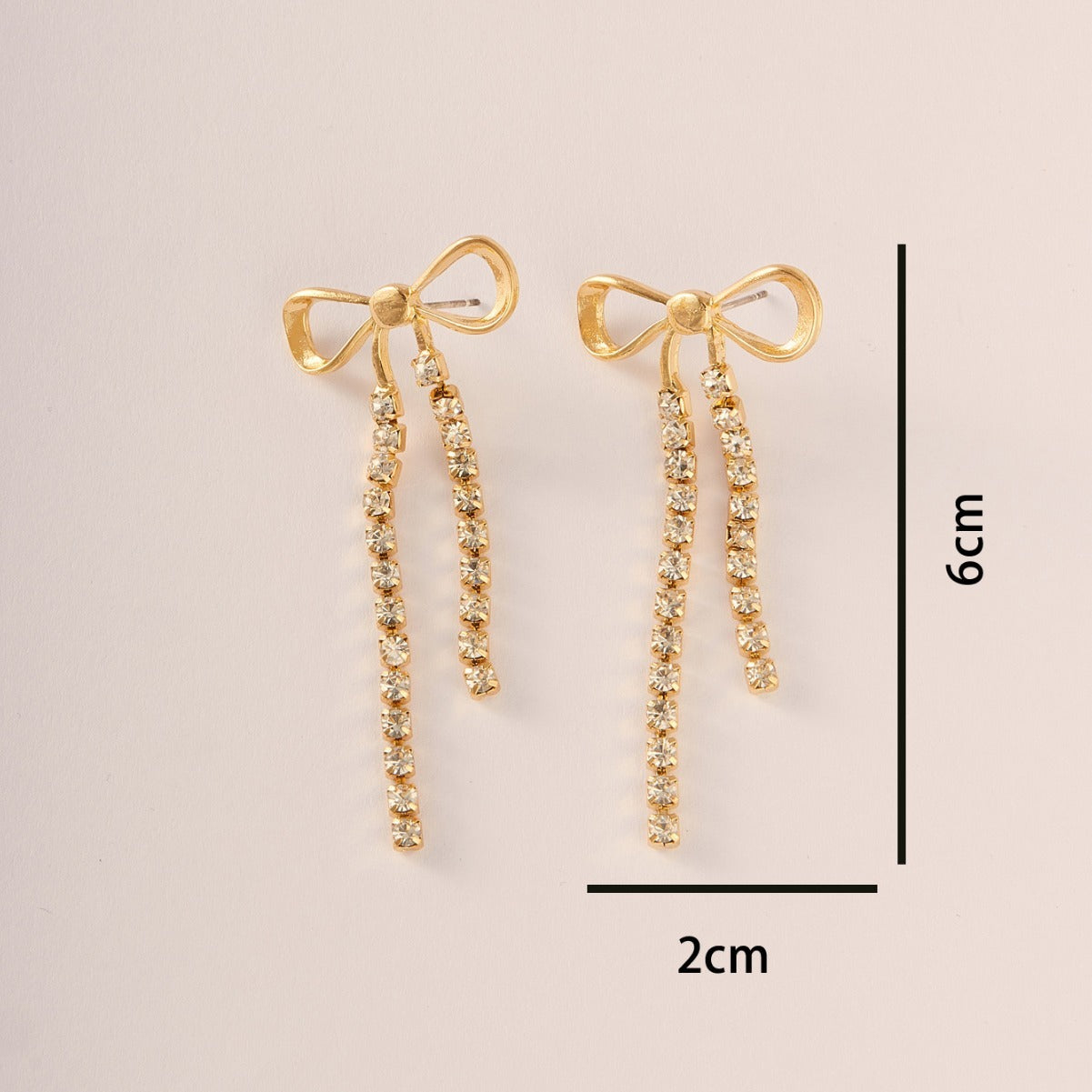 Fashion Temperament And Beautiful Bow Tassel Long Earrings Cold Style High-grade Diamond - FASHIONKULTUR