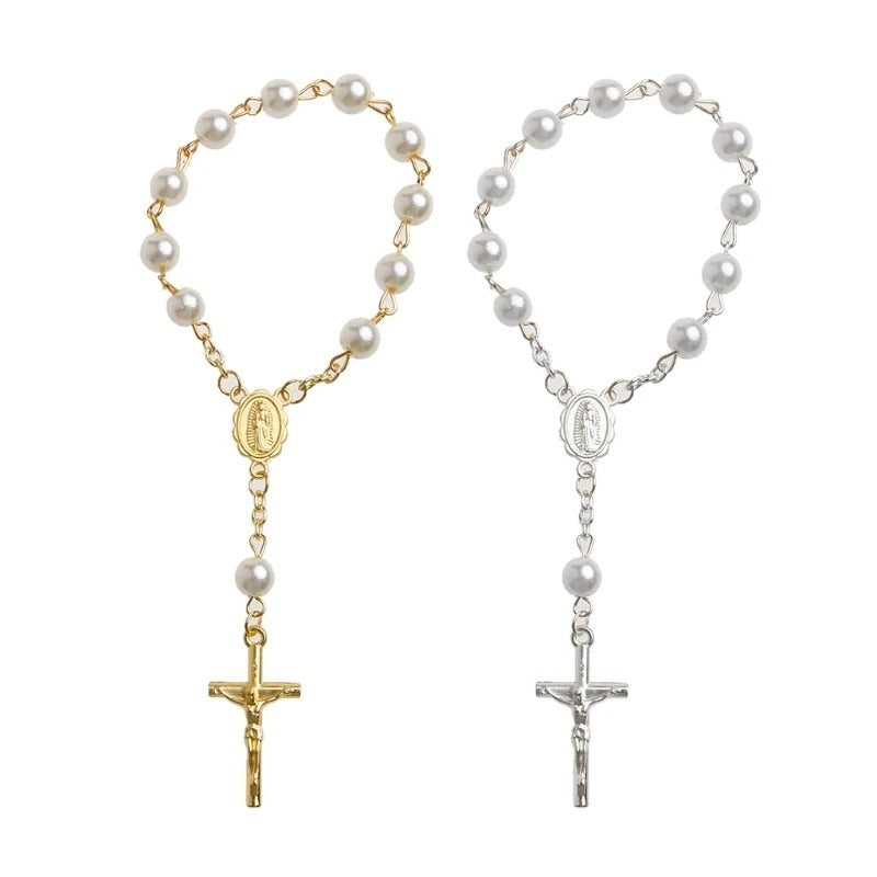 Beads Angel Bracelet Cross Pearl Bracelet - FASHIONKULTUR