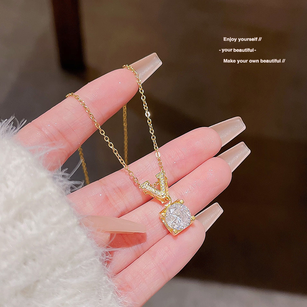 Fashion Titanium Steel Necklace Ins Advanced Sense Light Luxury Minority Design - FASHIONKULTUR