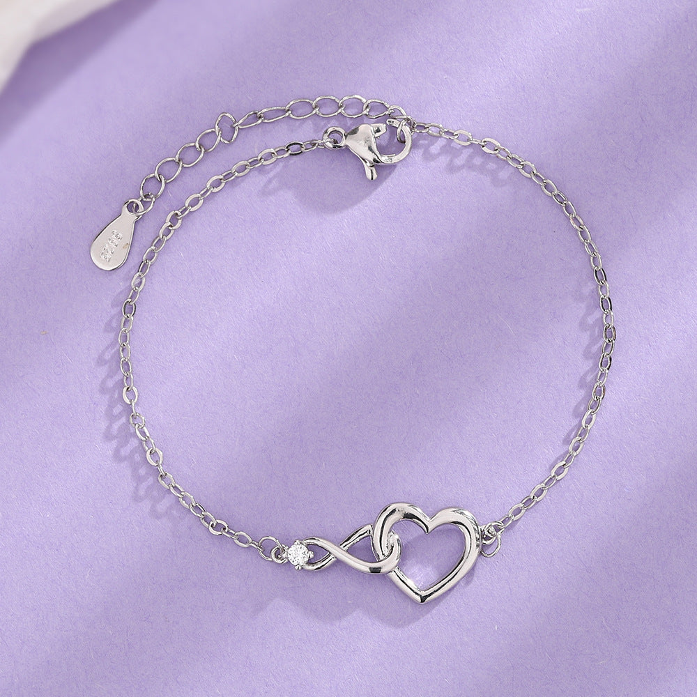 Heart-shape Bracelet Fashion Jewelry Versatile Love Bracelet Gift For Girlfriend Valentine's Day - FASHIONKULTUR