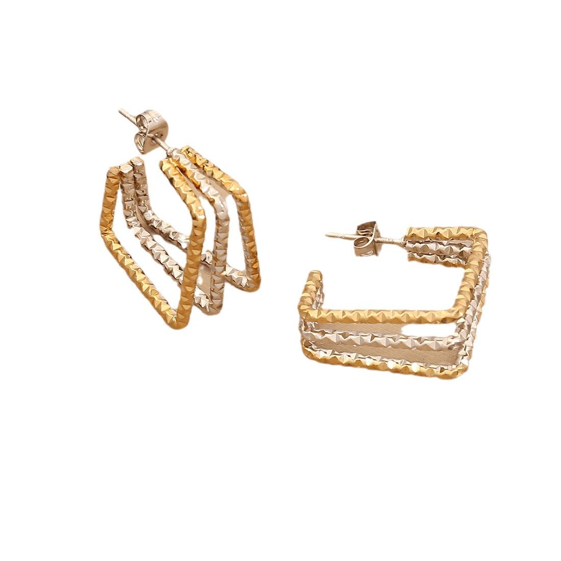 Personalized Linear Stainless Steel Earrings - FASHIONKULTUR