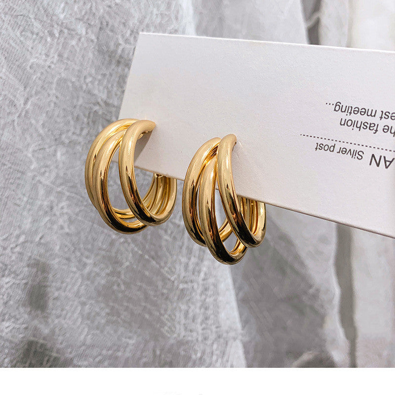Metal high-quality earrings irregular earrings - FASHIONKULTUR