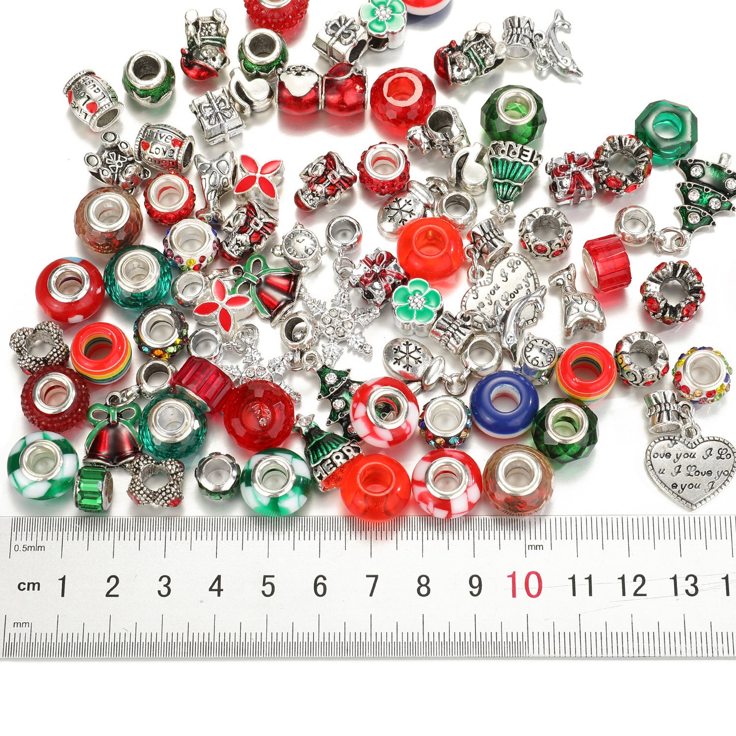 Christmas Alloy Drip Oil Beads Jewelry Set - FASHIONKULTUR