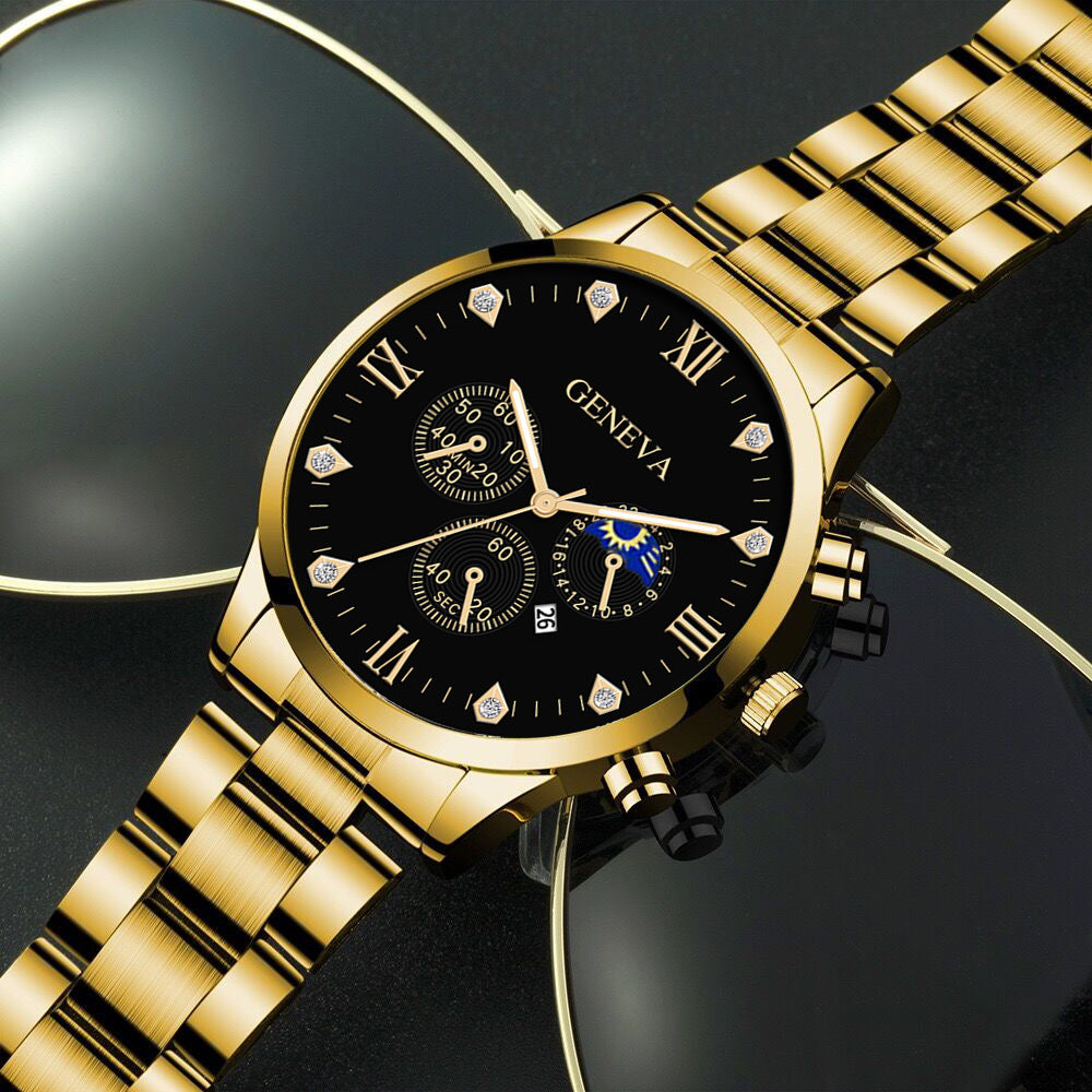 Fashion Business Men's Steel Belt Watch Band Bracelet - FASHIONKULTUR