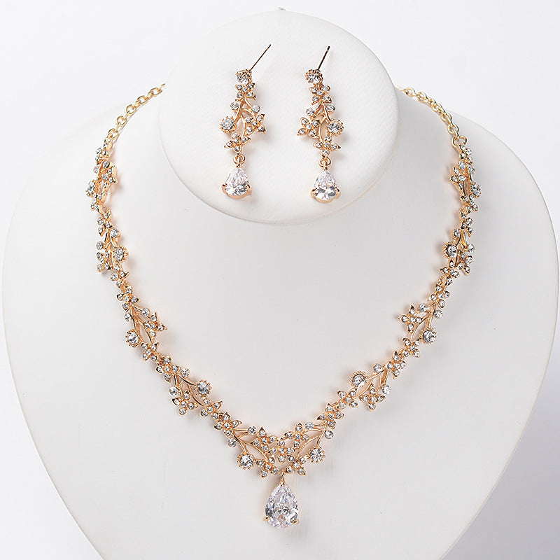 Necklace And Stud Earring Fashion Jewelry Set For Women - FASHIONKULTUR