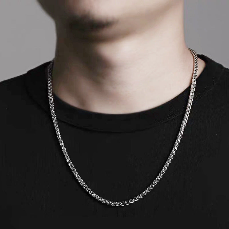 Men's Versatile Casual Minimalist Titanium Steel Necklace - FASHIONKULTUR