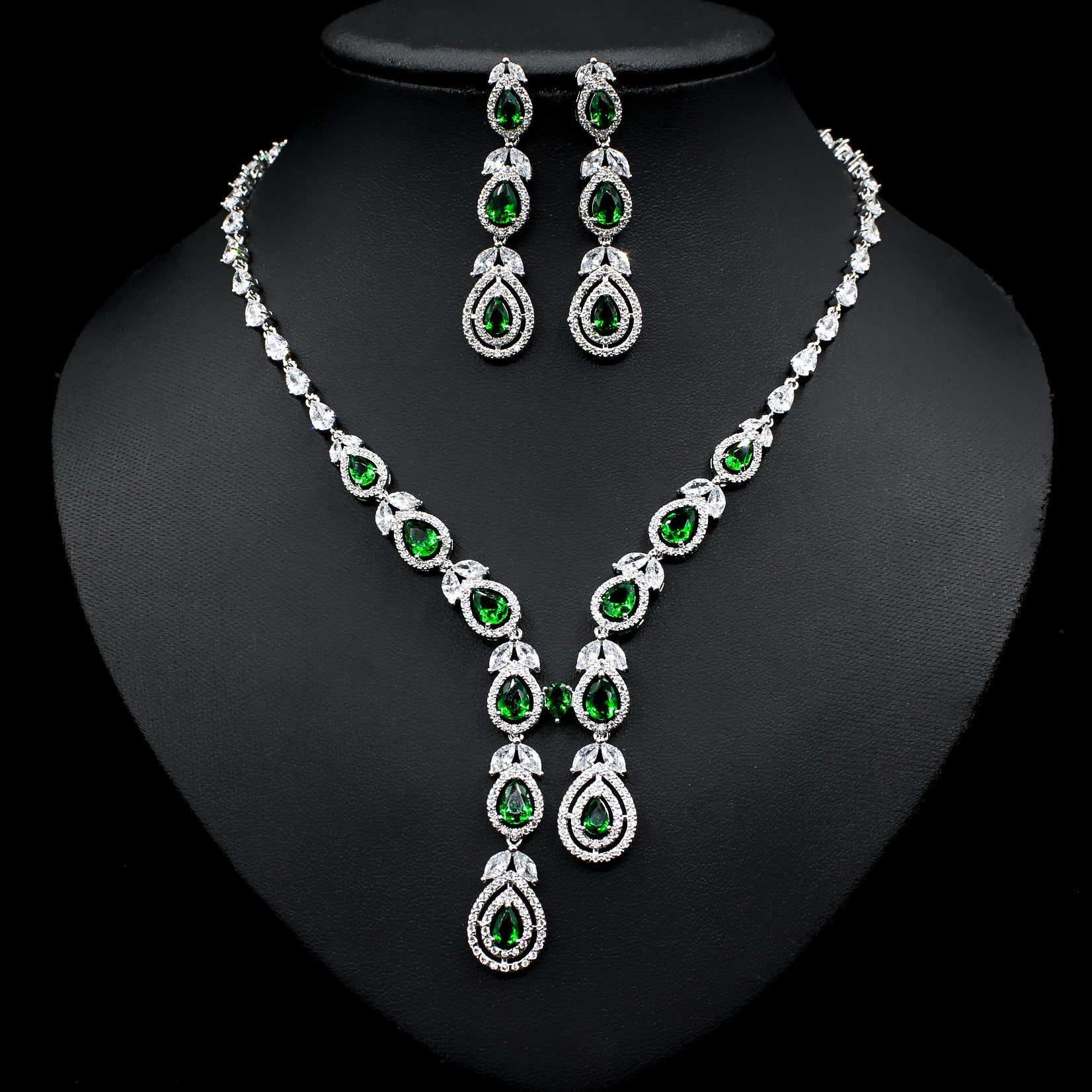 Jewelry Temperament Set Chain Ladies Earrings Necklace Two Piece - FASHIONKULTUR