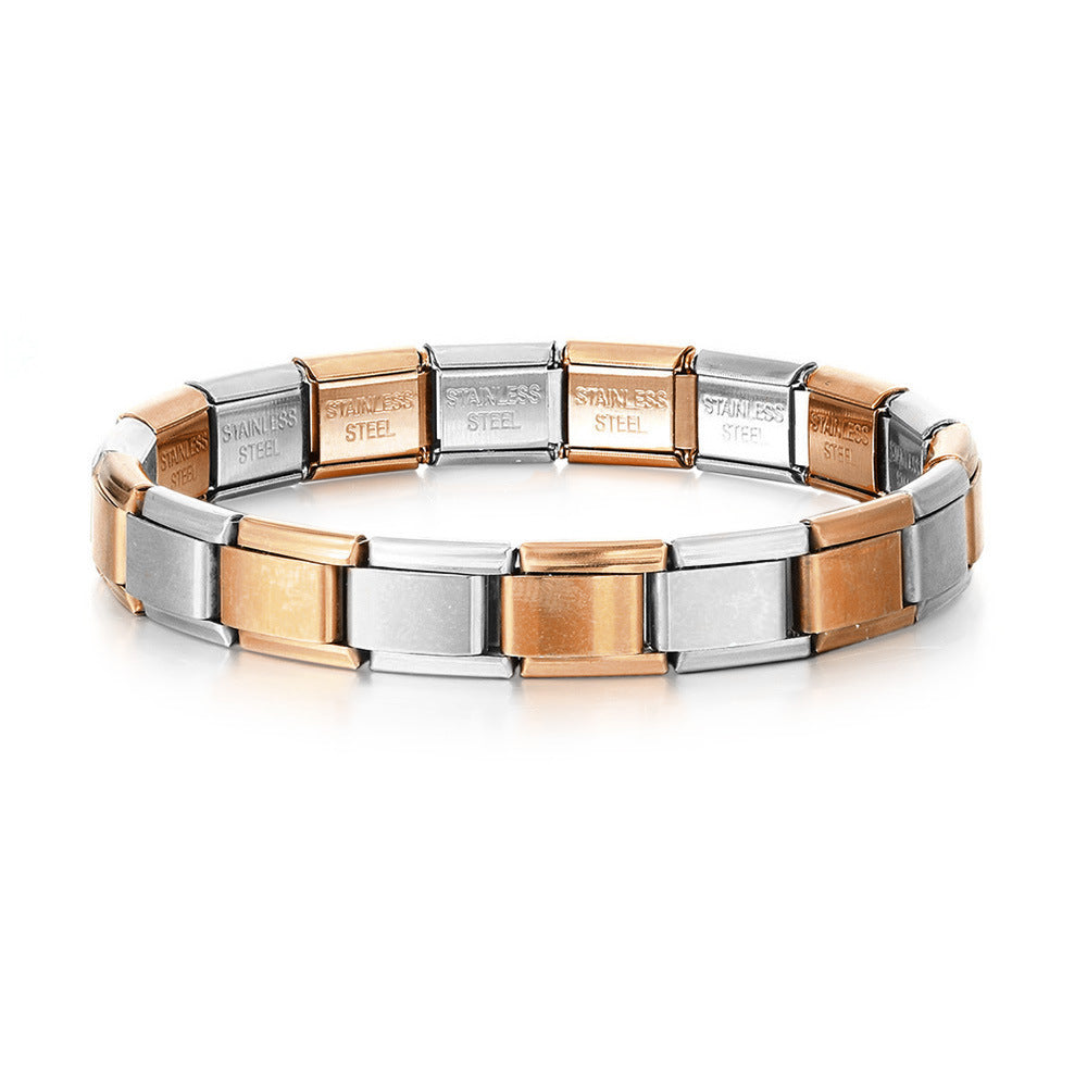 Titanium Steel Vacuum Real Gold IP Plating Watch Band Chain - FASHIONKULTUR