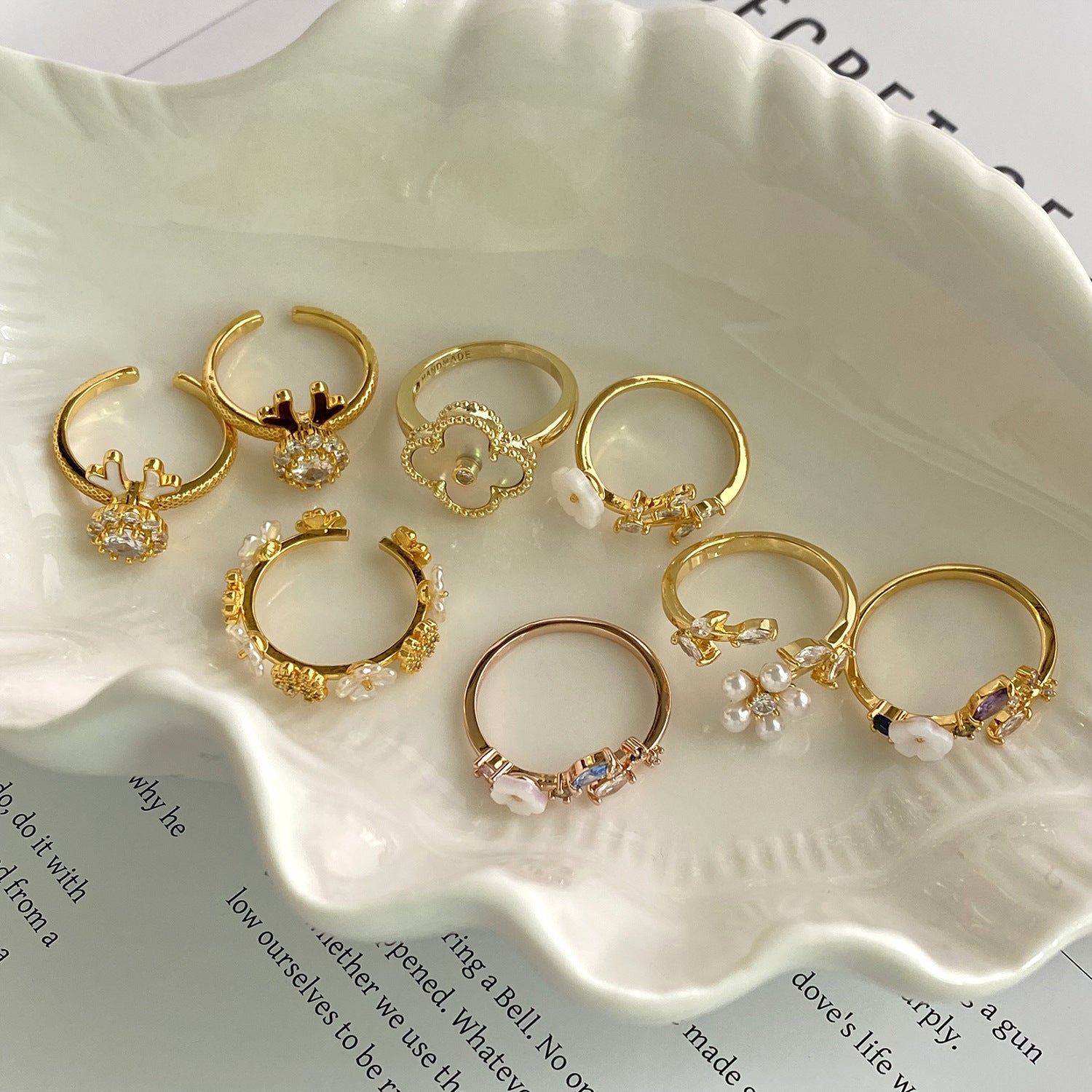 Korean Style Sweet Elegance Bells Of Ireland Ring - FASHIONKULTUR