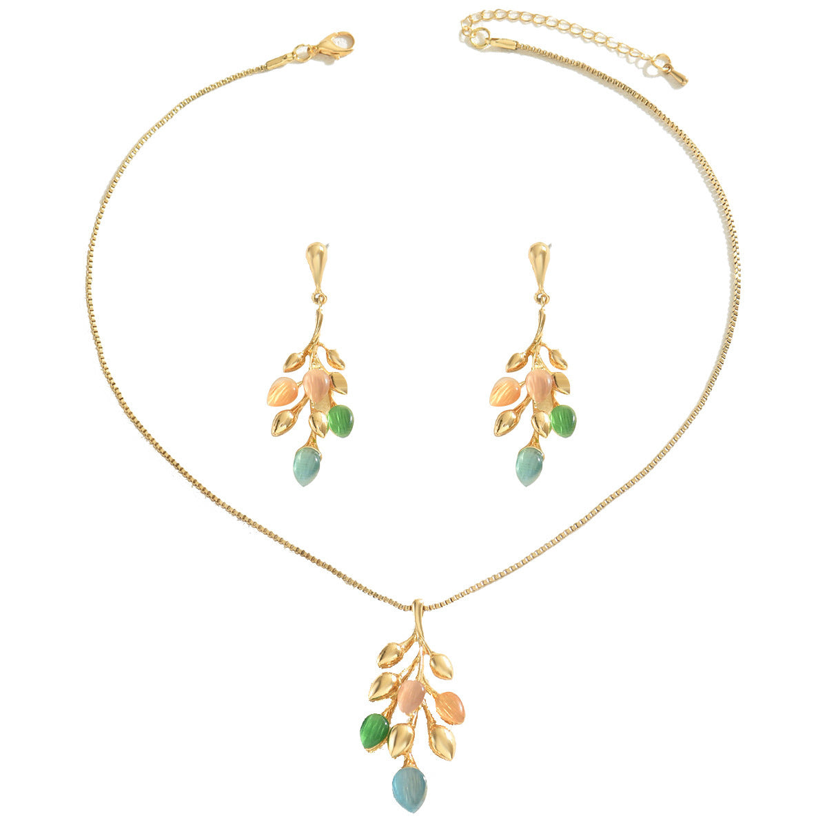 Women's Earrings Necklace Jewelry Suit Wheat - FASHIONKULTUR