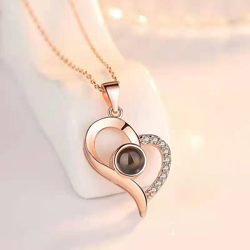 Hot Valentine's Day Gifts Metal Rose Jewelry Gift Box Necklace For Wedding Girlfriend Necklace Gifts - FASHIONKULTUR