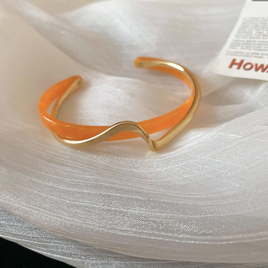 Metal White Shellfish Plate Bracelet For Women Opening Adjustable 2 Layers Design Llight Luxury Female Fashion Jewelry Gifts - FASHIONKULTUR