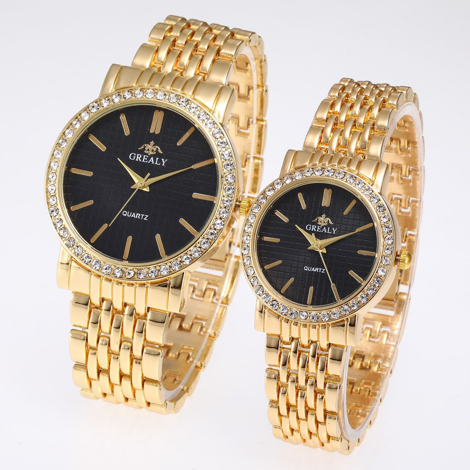 Men's And Women's Simple Casual Quartz Watch With Steel Strap And Diamond - FASHIONKULTUR