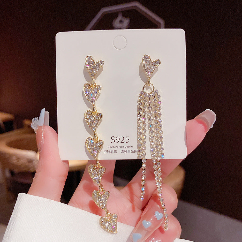 Sterling Silver Needle Light Luxury Pearl Earrings Graceful Personality - FASHIONKULTUR