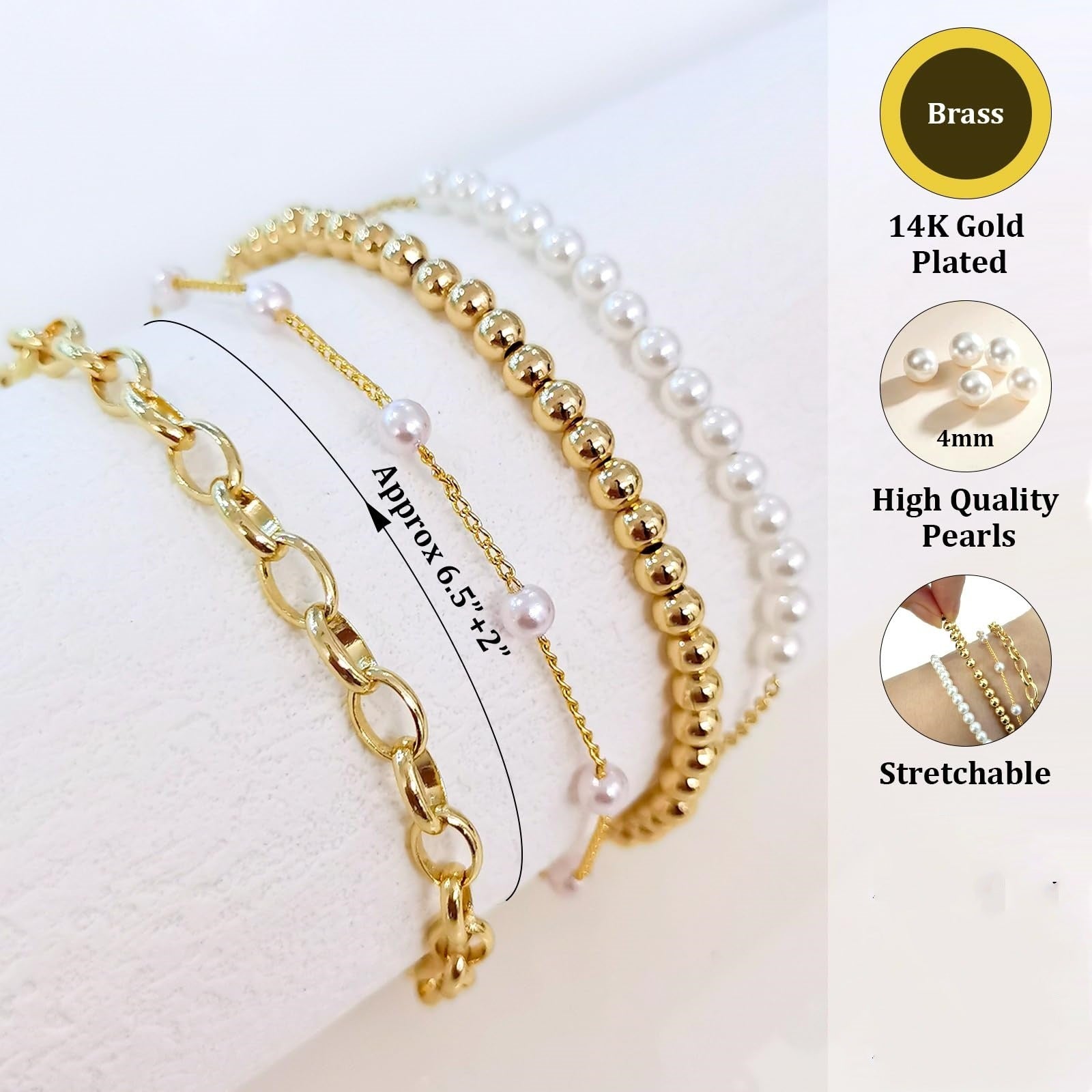 Brass Gold Plating Pearl Chain Women's Suit - FASHIONKULTUR