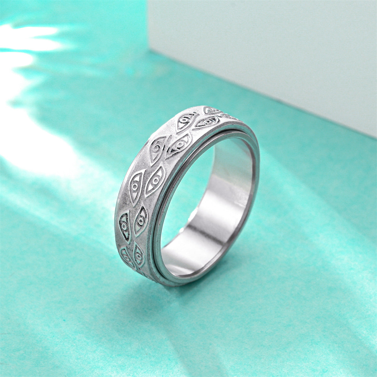 Fashion Rotatable Men's Stainless Steel Ring - FASHIONKULTUR