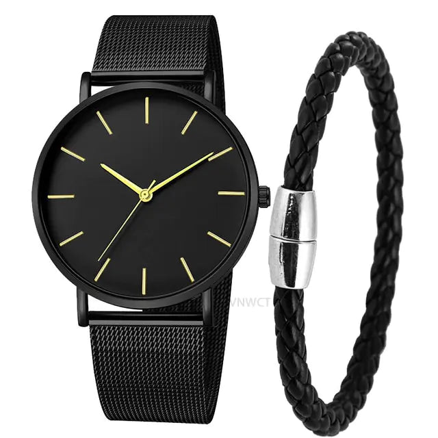 Ultra-Thin Magnetic Mesh Sport Watch - FASHIONKULTUR