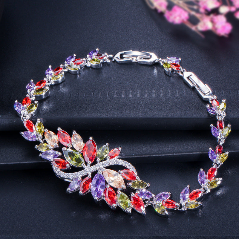 Women's Bingling Flower Zircon Bracelet Jewelry - FASHIONKULTUR