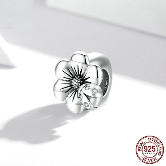 S925 Silver Flower Silicone Positioning Spacer Beads Temperament Girl Diy All-match Jewelry Accessories - FASHIONKULTUR