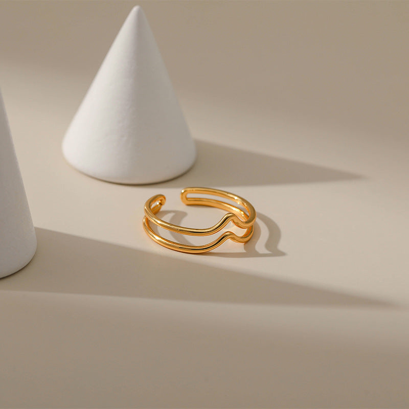 Copper Plating 18K Real Gold Ring - FASHIONKULTUR