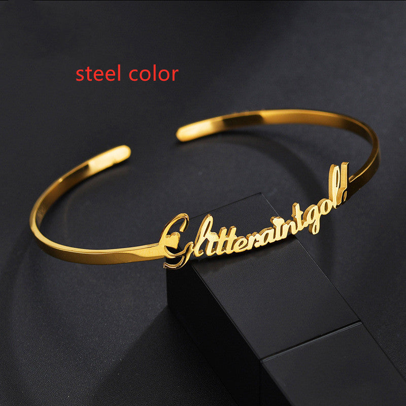 DIY Custom Stainless Steel Name Bracelet - FASHIONKULTUR