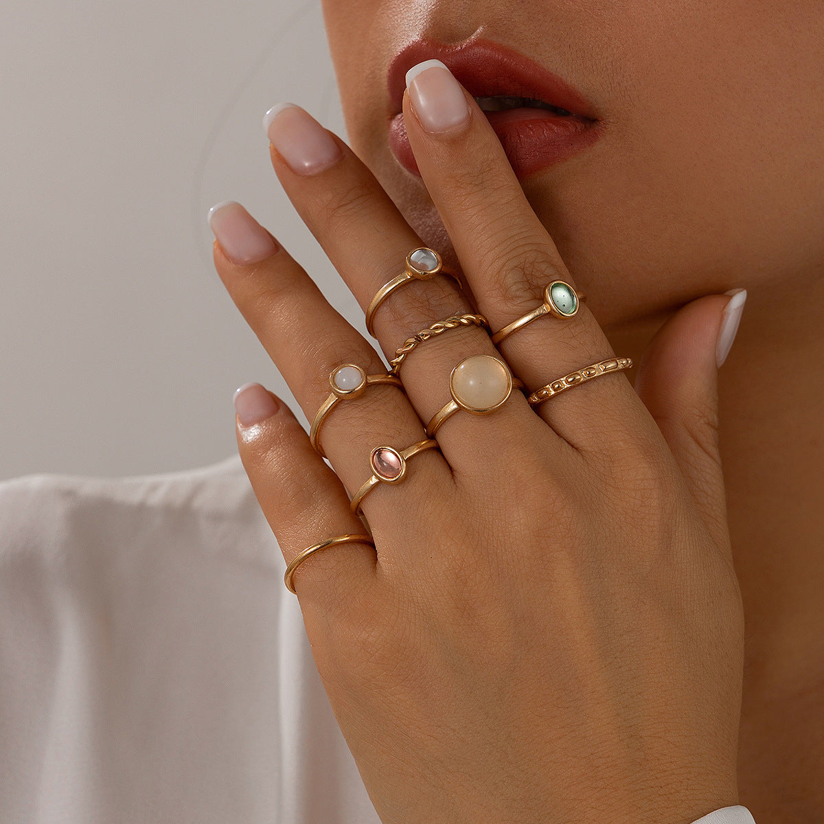 Golden Elegance Bridal Set with All-match Suit Ring - FASHIONKULTUR