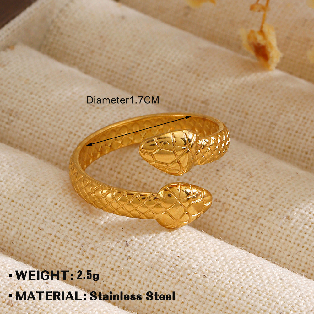 Fashion Stainless Steel Simple Heart-shaped Open Ring - FASHIONKULTUR
