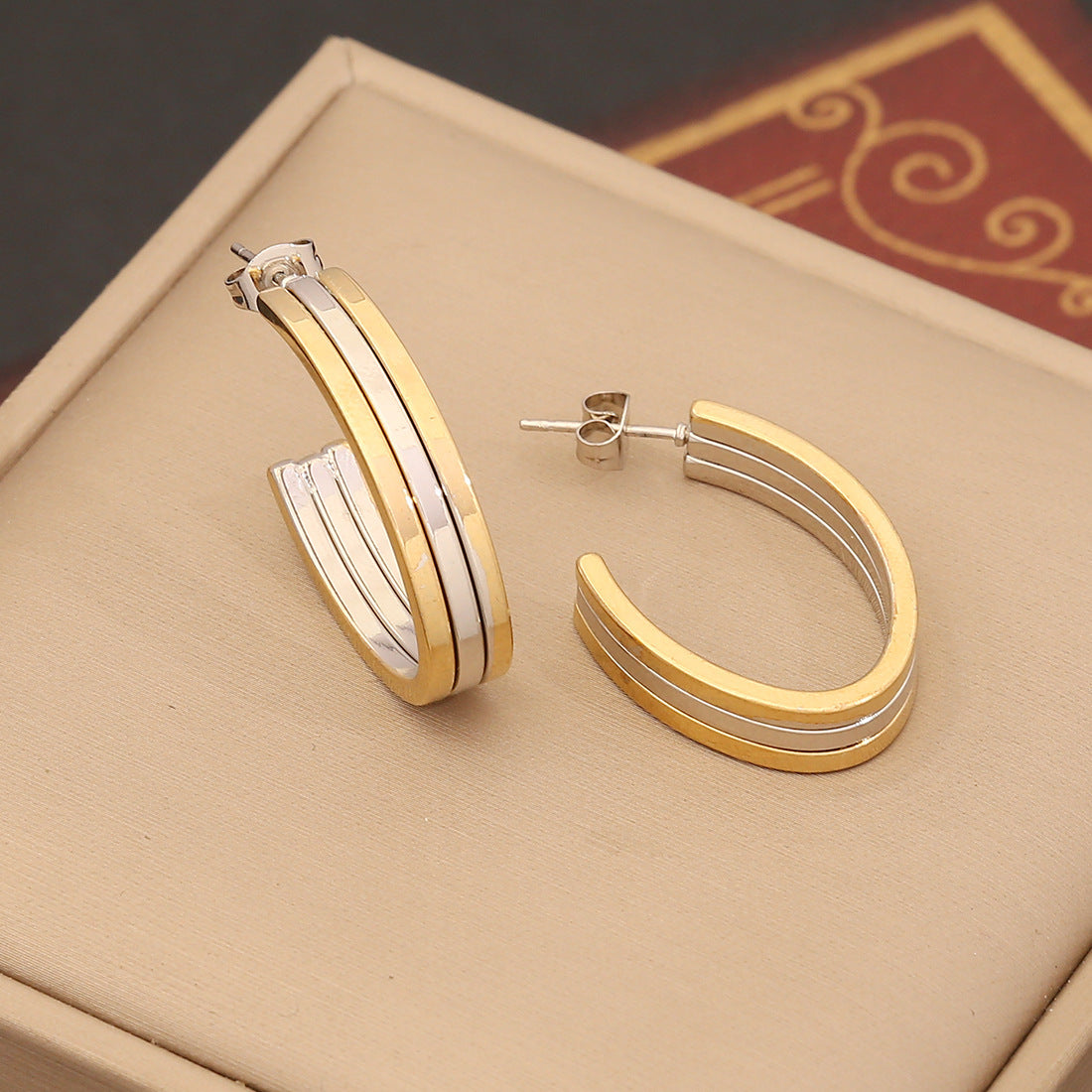 Personalized Linear Stainless Steel Earrings - FASHIONKULTUR