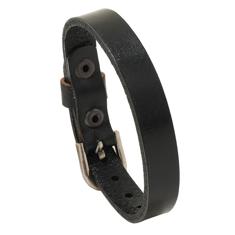 Simple Retro Multi-color Adjustable Cattle Leather Bracelet - FASHIONKULTUR