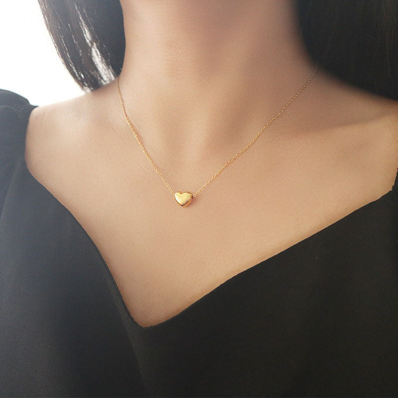 3D Love Heart Necklace Design Sense Clavicle Fashion Jewelry - FASHIONKULTUR