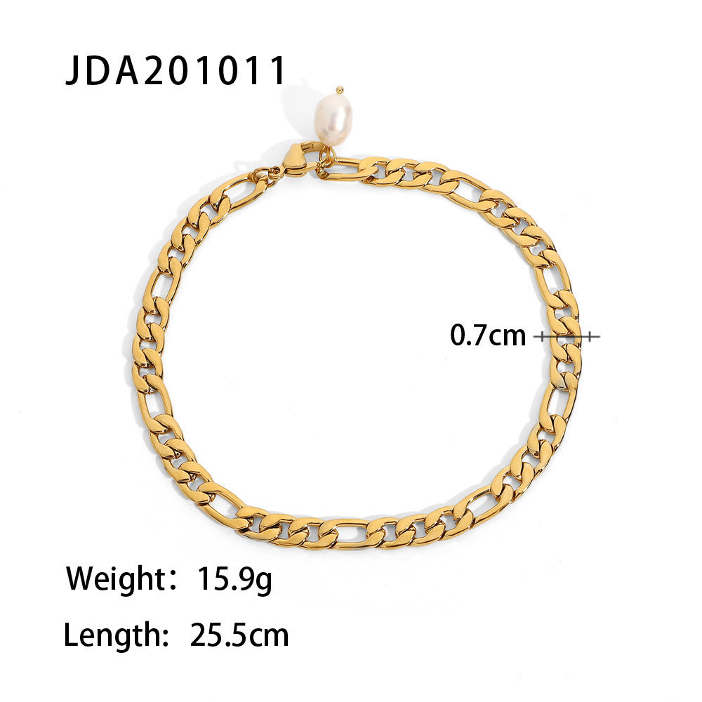 Retro 18K Gold Cross Fine Feet Chain For Women - FASHIONKULTUR
