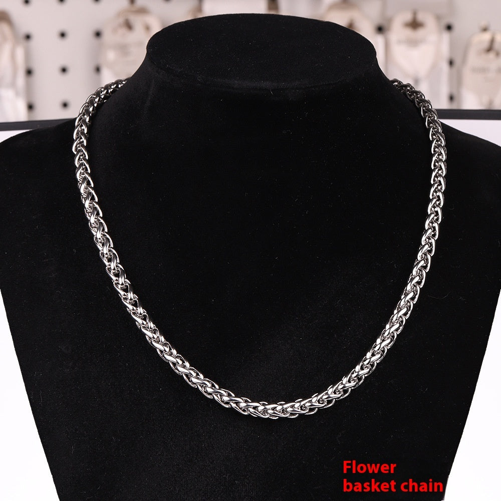 Men's Versatile Casual Minimalist Titanium Steel Necklace - FASHIONKULTUR