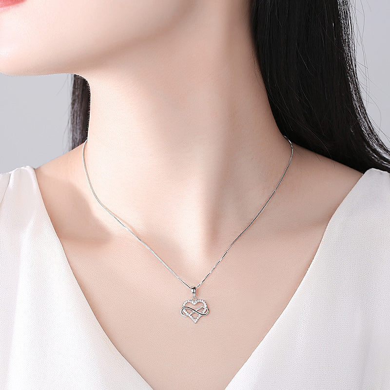 Unlimited Love Necklace Women Wrapped Love Valentine's Day Gifts All Match High-grade Can Not Be Dropped Collarbone Chain - FASHIONKULTUR