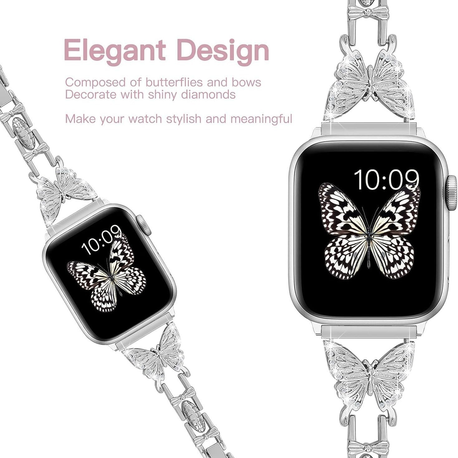Watch Band Diamond Small Butterfly - FASHIONKULTUR