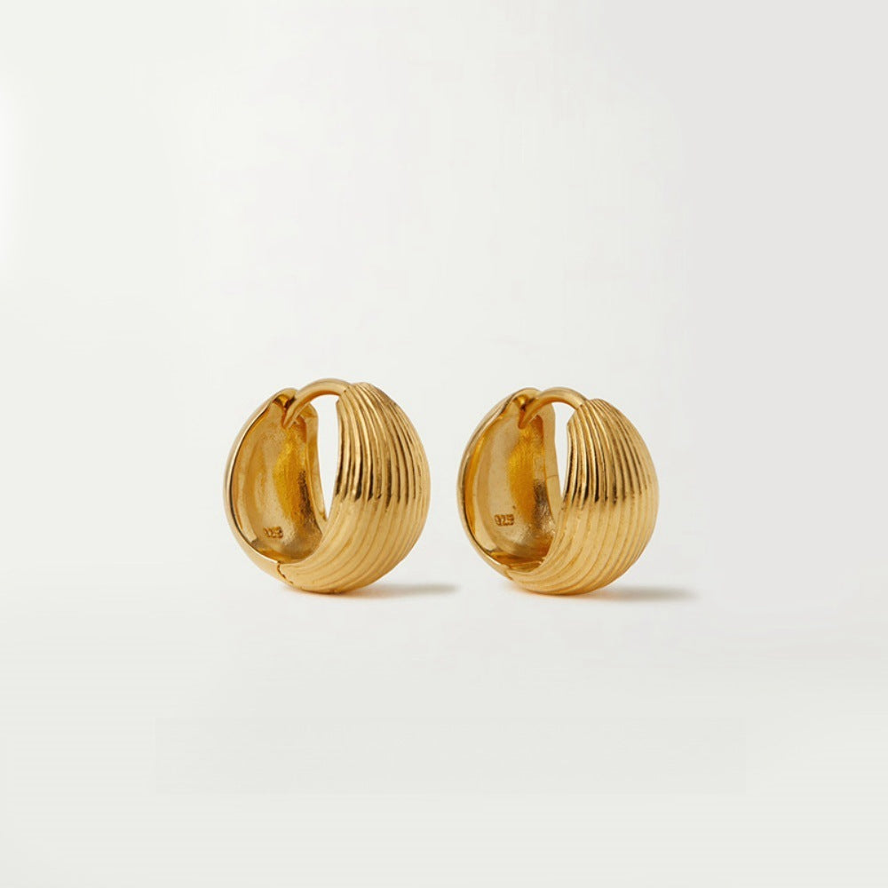 Sterling Silver Stud Earrings For Women Retro Minority Design - FASHIONKULTUR