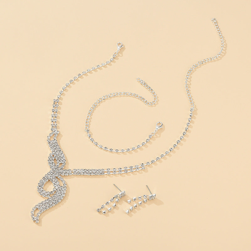 Fashion Bride Bridesmaid Jewelry Set Luxury 3-piece Set - FASHIONKULTUR
