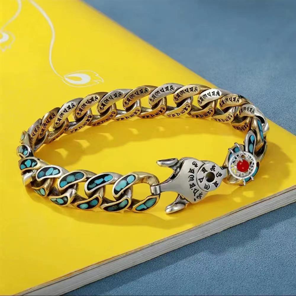 Fashion Jewelry New Men's Bracelet Personality Retro Transfer Rotating Nine Eye Pearl Bracelets High-end Gift - FASHIONKULTUR