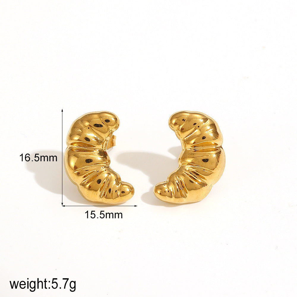 Little Bee Ear Studs Titanium Steel No Fading Niche - FASHIONKULTUR