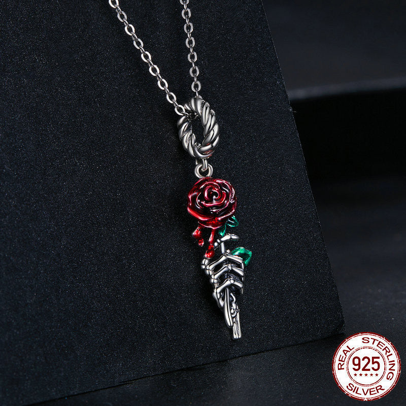 Scarlet Rose DIY Bracelet Pendant Dark - FASHIONKULTUR