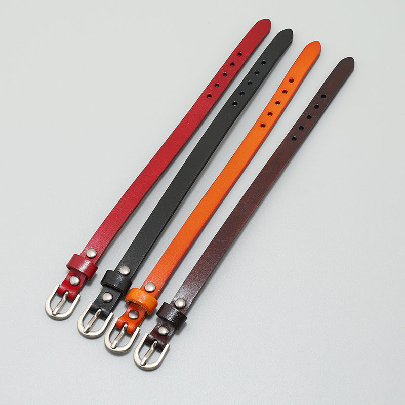 Simple Retro Multi-color Adjustable Cattle Leather Bracelet - FASHIONKULTUR