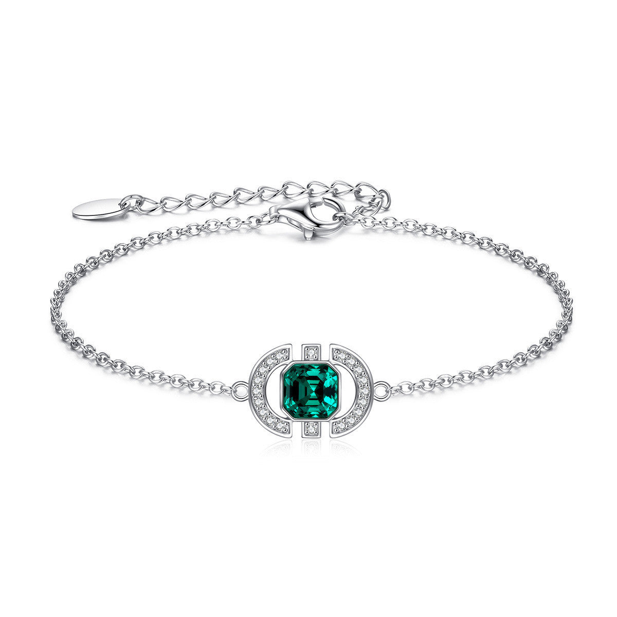 Necklace S925 Sterling Silver Square Jewelry Set - FASHIONKULTUR