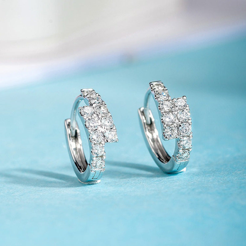 Small Diamond Ear Clip Female Light Luxury Minority Commuting Fashion Earrings Christmas Gift Wedding Jewelry - FASHIONKULTUR