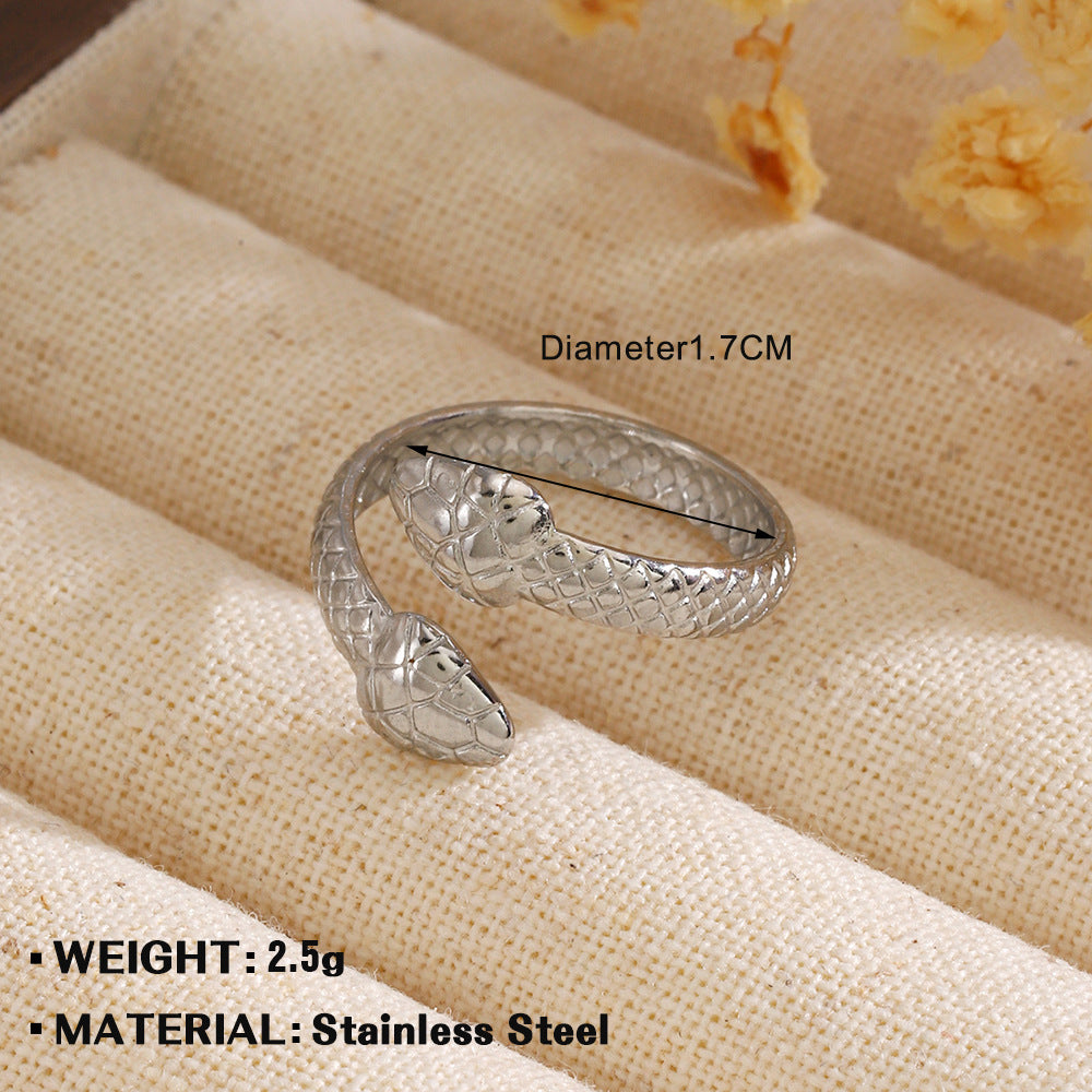 Fashion Stainless Steel Simple Heart-shaped Open Ring - FASHIONKULTUR