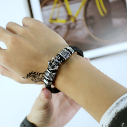 New Retro Woven Leather Bracelet In Europe And America - FASHIONKULTUR