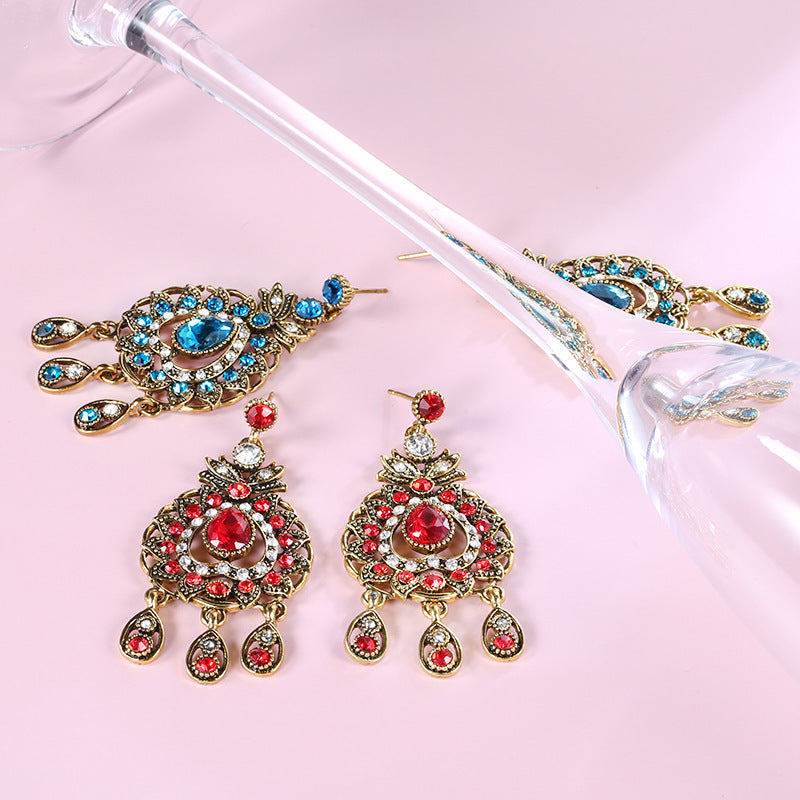 Vintage Indian Jewelry Necklace Earrings Eyebrow Pendant - FASHIONKULTUR