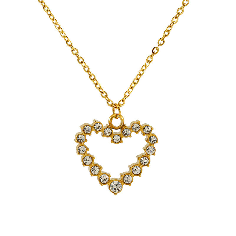 Titanium Steel Love Necklace Female Design Diamond - FASHIONKULTUR