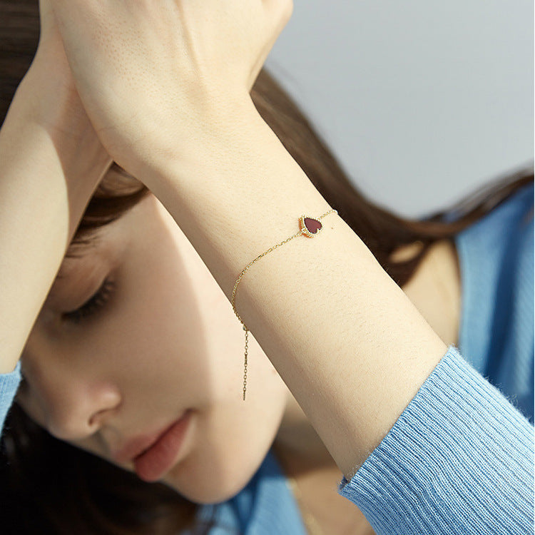 Women's Summer New Simple Little Red Heart Bracelet - FASHIONKULTUR