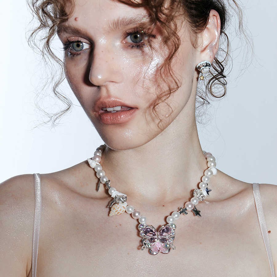 Teenage Butterfly Star Charm Niche Design Necklace - FASHIONKULTUR