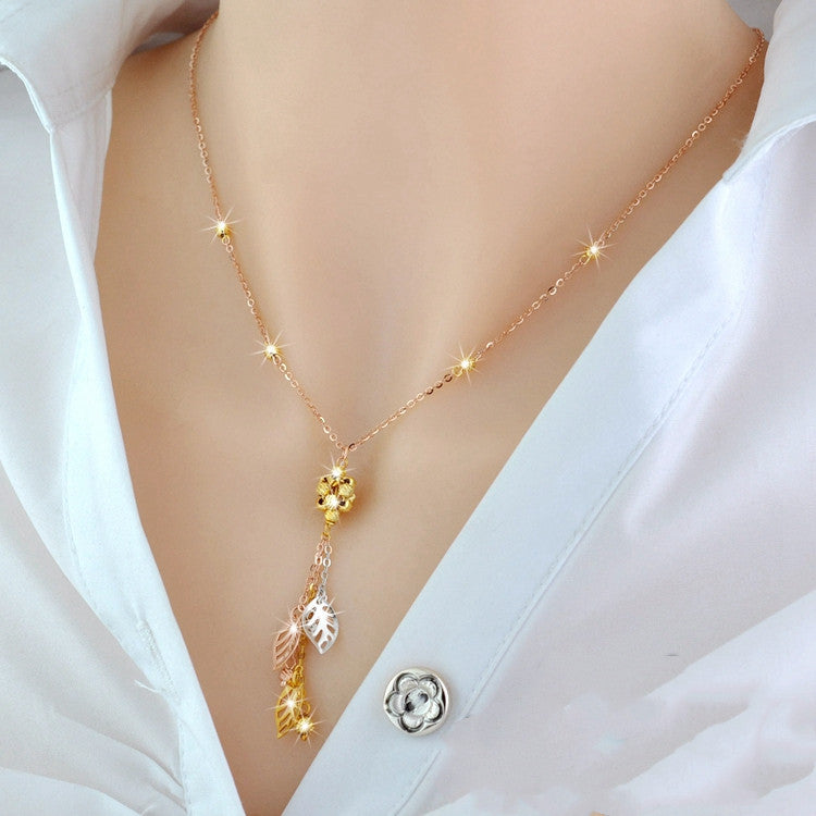 925 Sterling Silver 18K Color Gold Necklace - FASHIONKULTUR